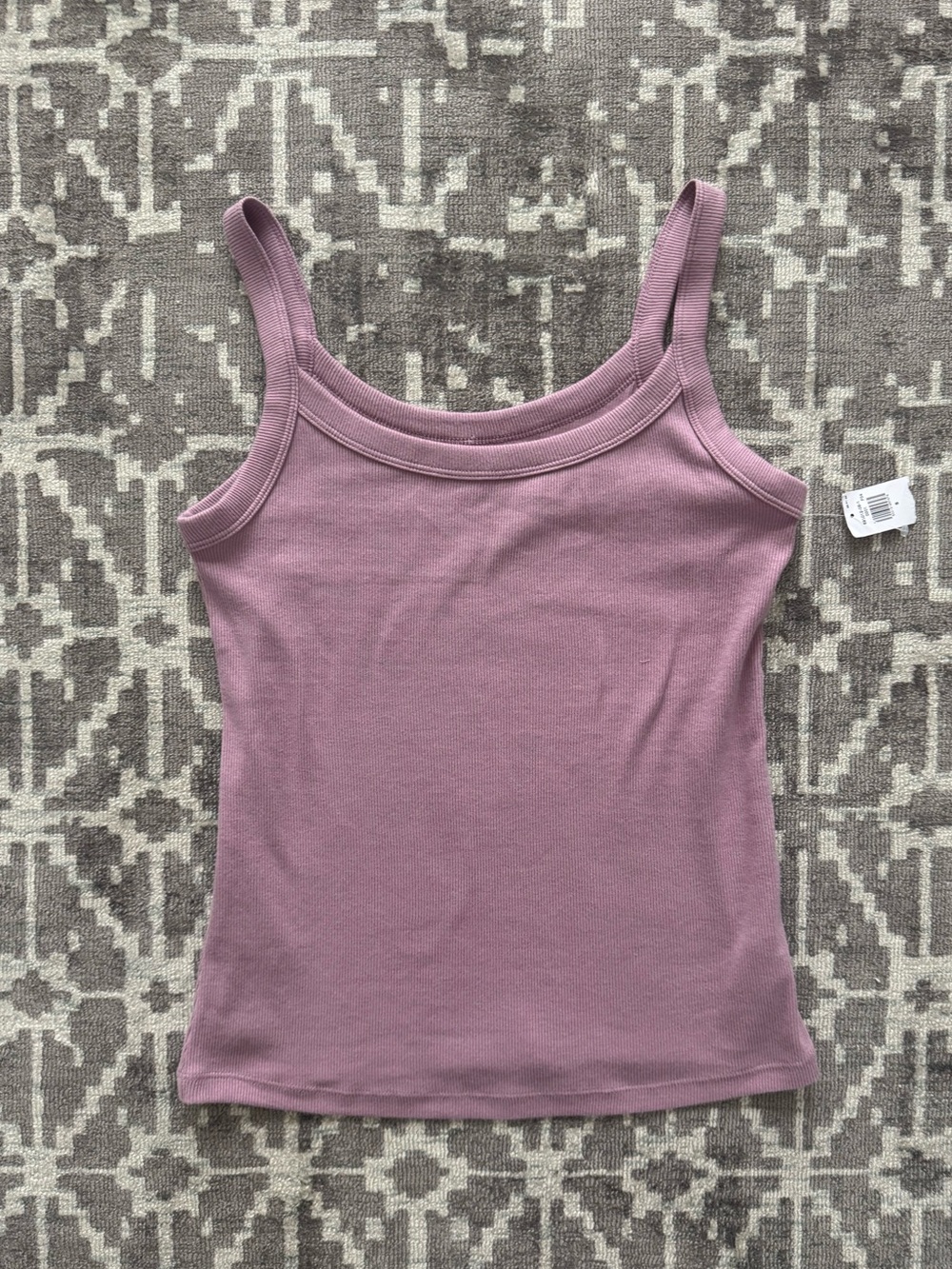Old Navy Ribbed Fitted Tank Top Dusty Mauve Pink Size S NWT